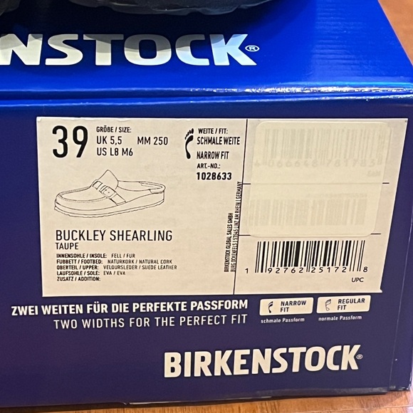Birkenstock Buckley Shearling Suede - size 39 - NIB - Picture 5 of 5